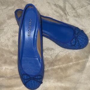 Talbots Royal Blue Textured Flats
